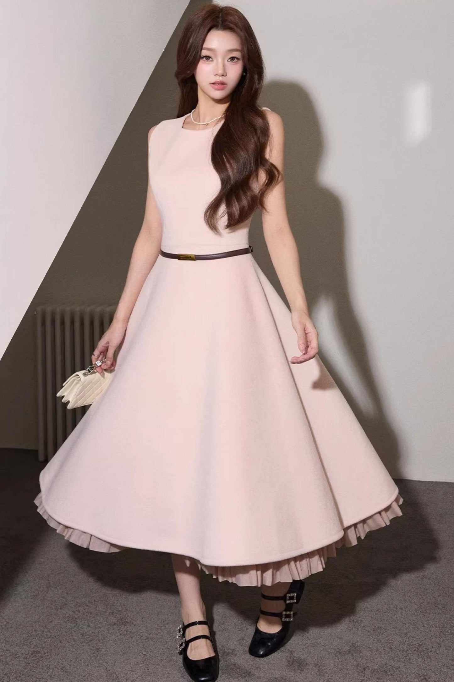 Elegant Wool Dress Short Coat Set-Up