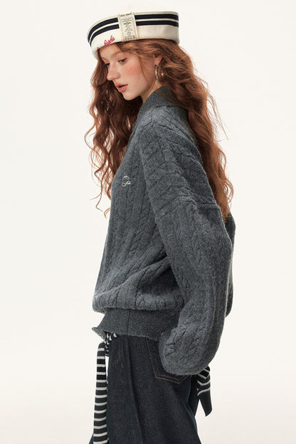 Winter Cable Knit Top