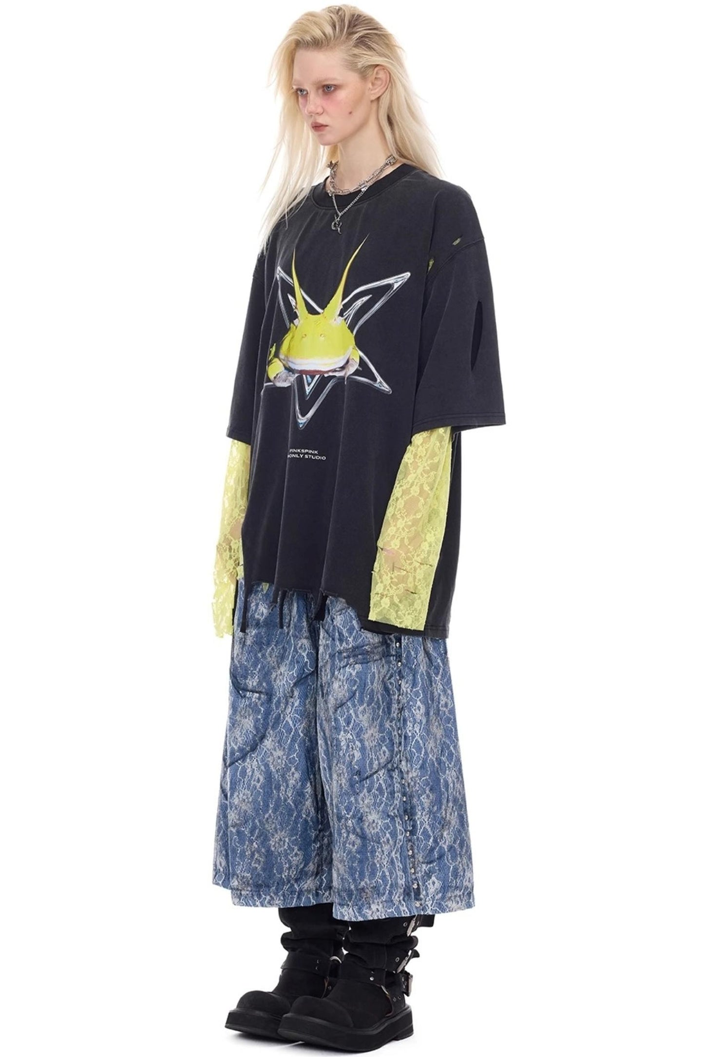 Electric Moon Denim Shorts