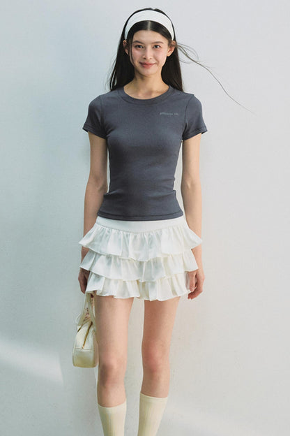 Embroidered Letter Tee