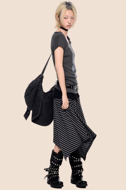 Letter Pattern Retro Top