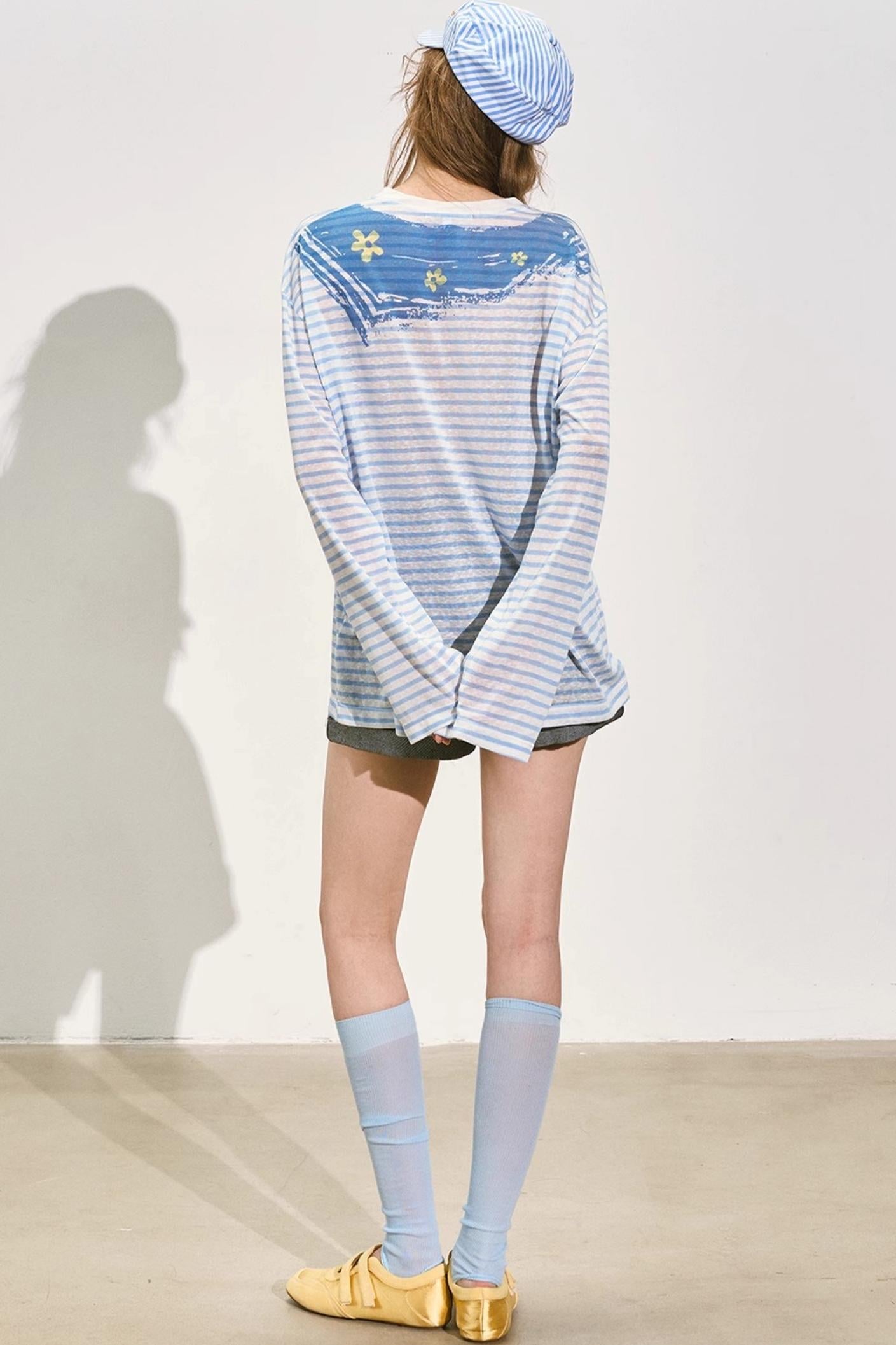 Color Clash Navy Tee