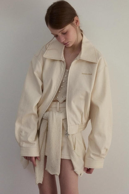 Embroidered A-line Duo Coat Skirt Set-Up