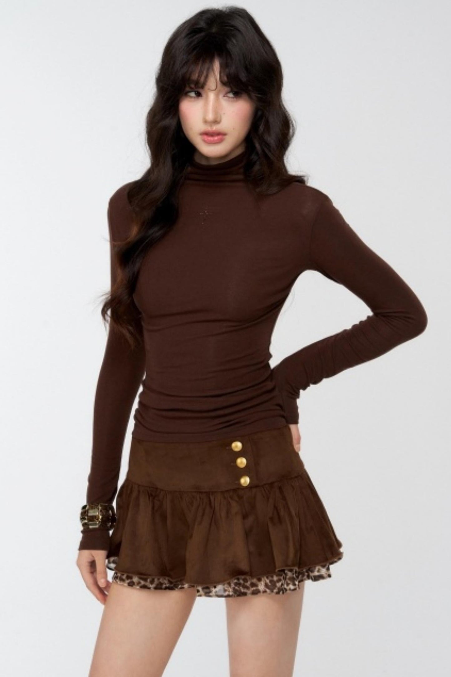 Lyocell Wool Rhinestone Top