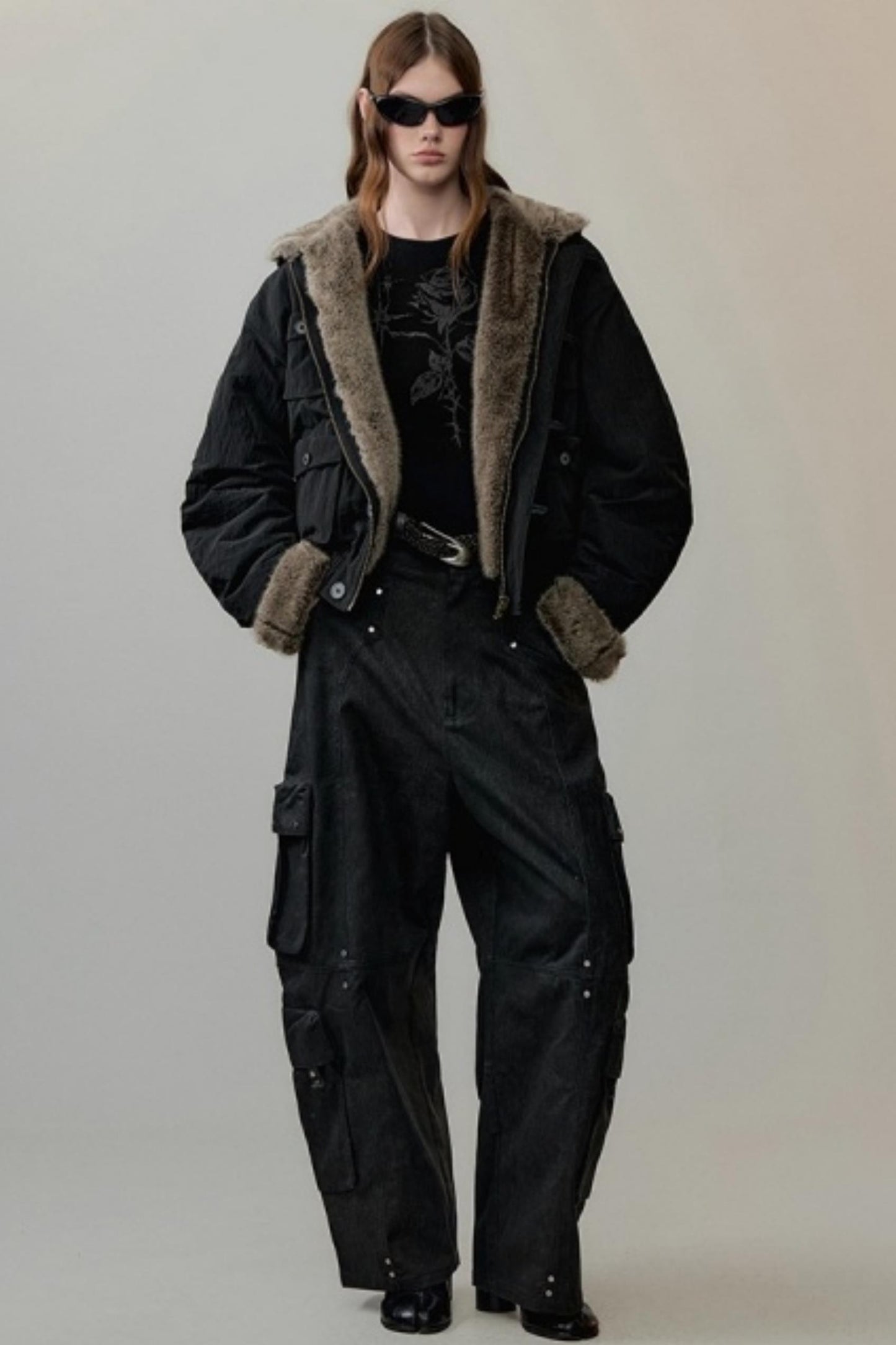 Hand-Painted Rose Knitted Top