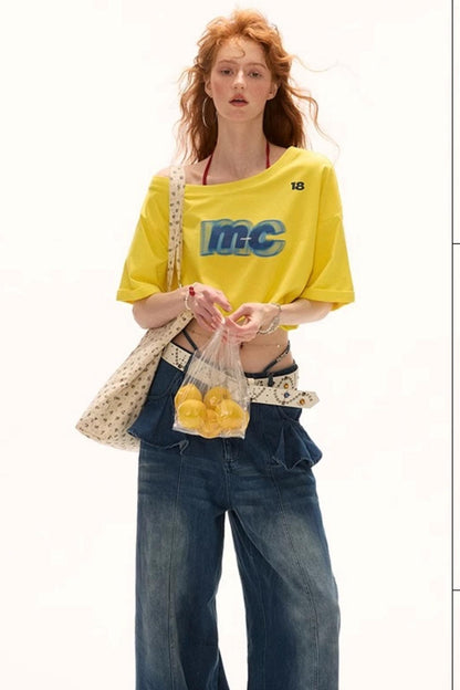 Casual Shoulder Cutout Tee