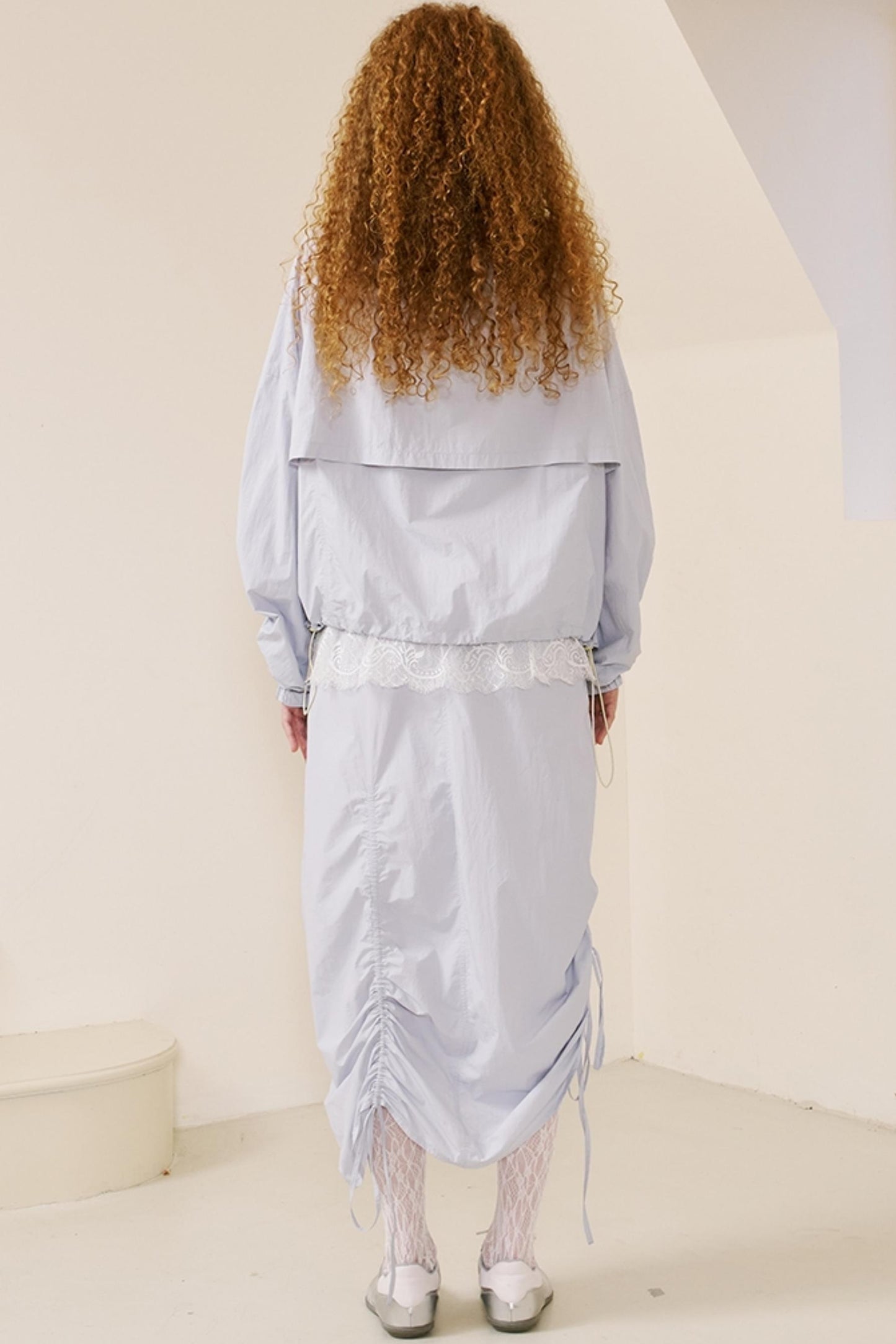 Versatile Color-Block Jacket Skirt Set-Up