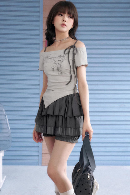 Angel Asymmetrical Summer Top