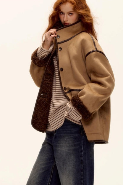 Reversible Suede Lambswool Jacket