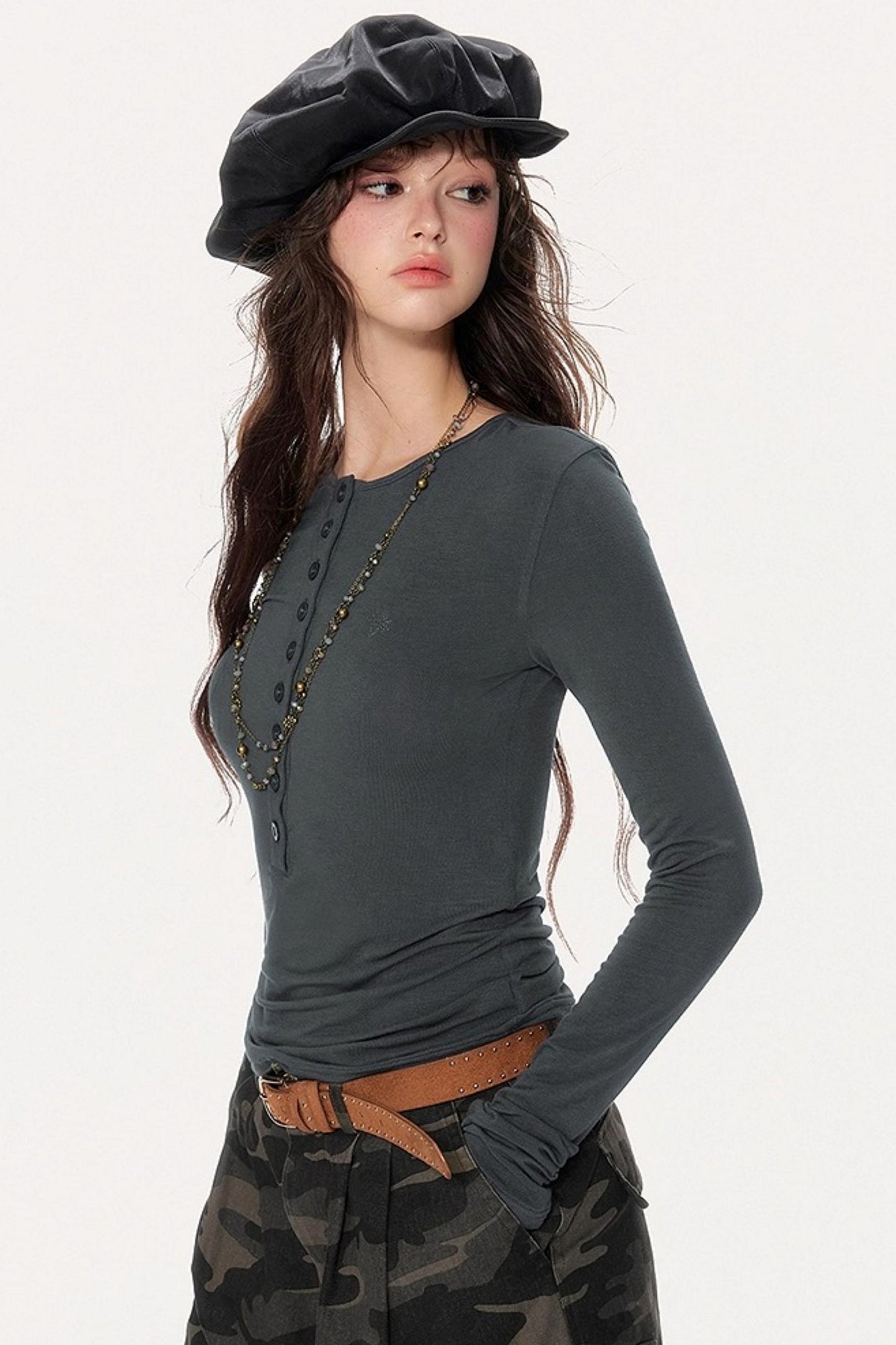 Basic Slim Long Sleeve T-Shirt