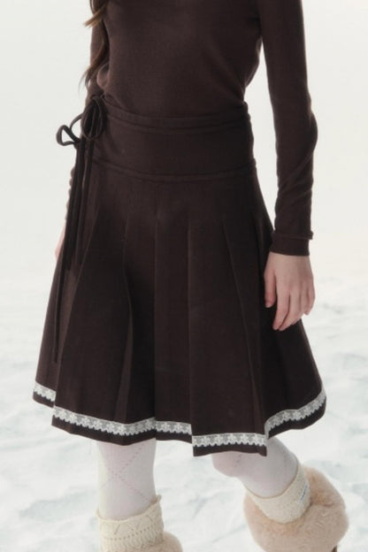 Late Love Letter Woolen Skirt