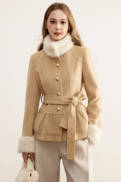 Winter Retro Lambswool Patchwork Jacket