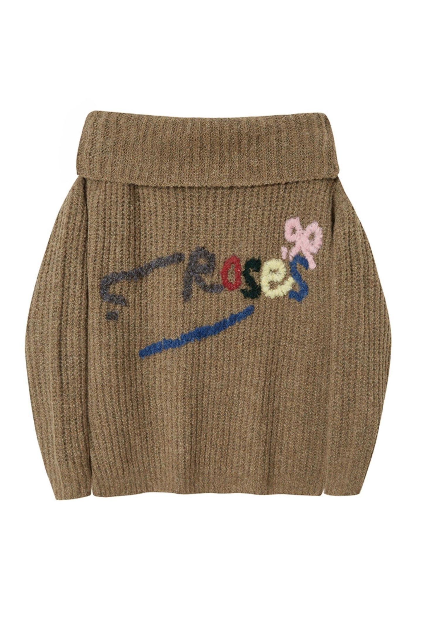 Colored Letter Embroidered Sweater