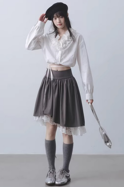 Ruffled Collar Blouse