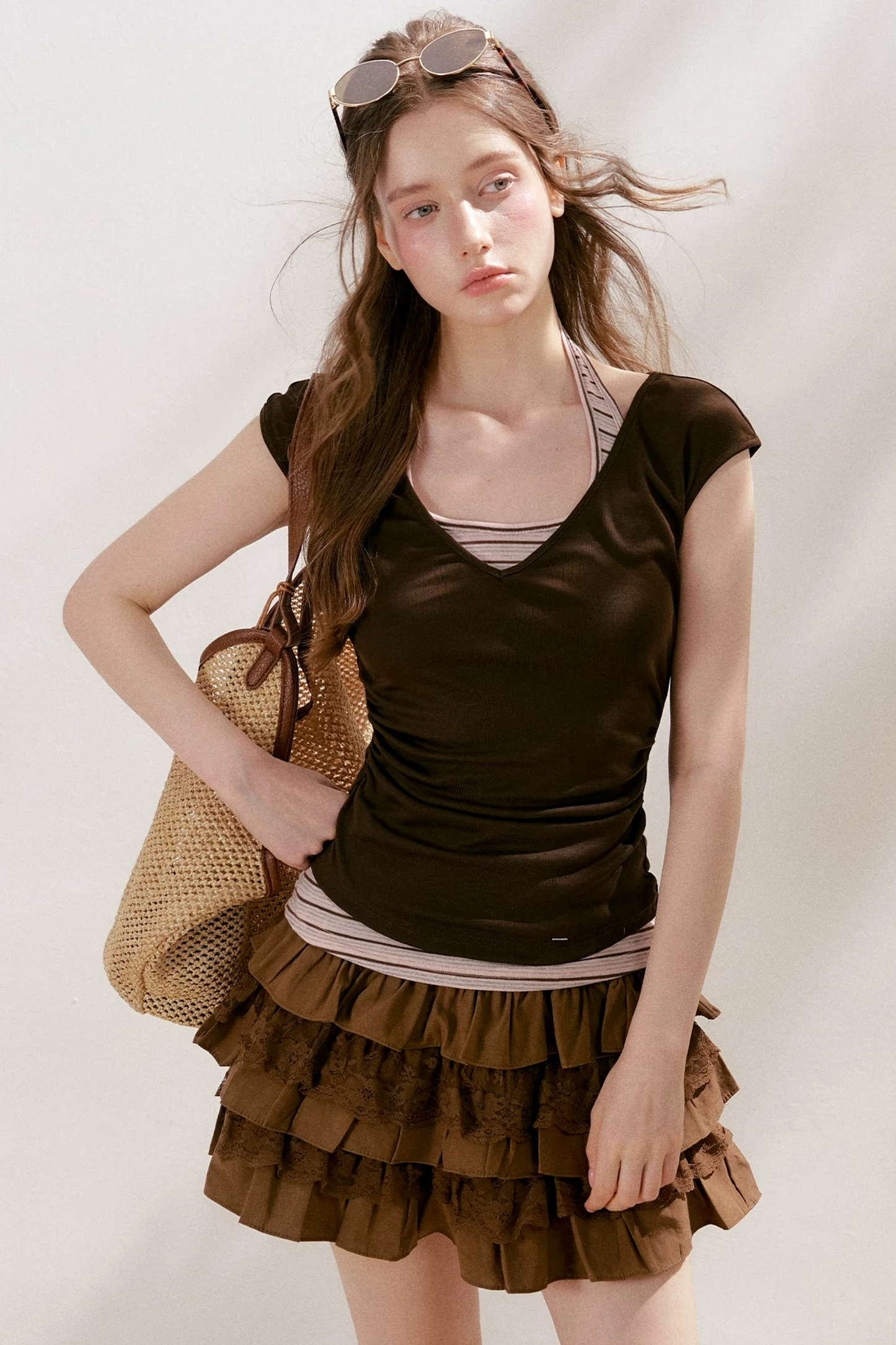 Cotton Lace A-Line Skirt