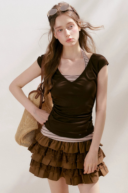 Cotton Lace A-Line Skirt