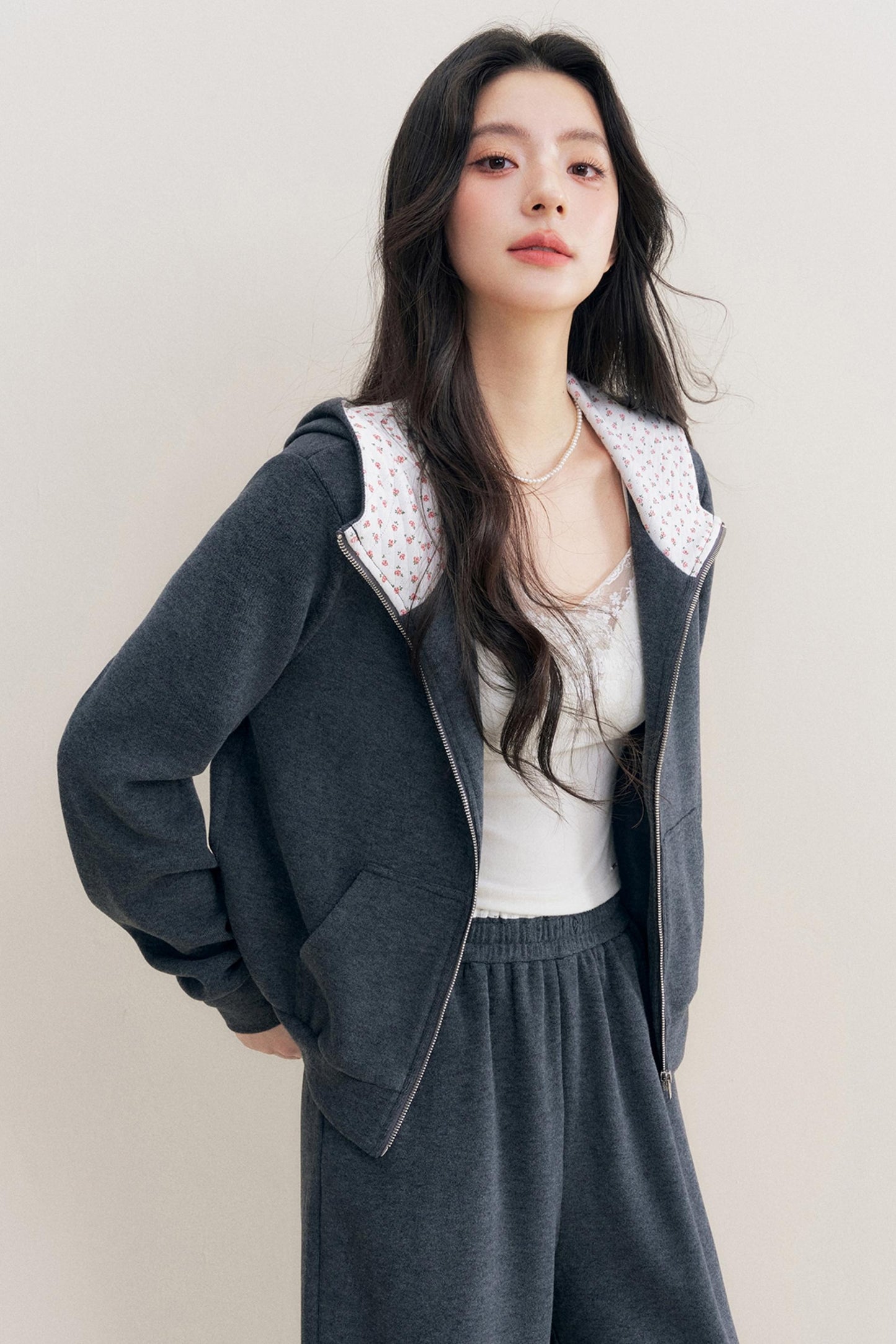 Rose Hooded Jacket & Pants Set-Up