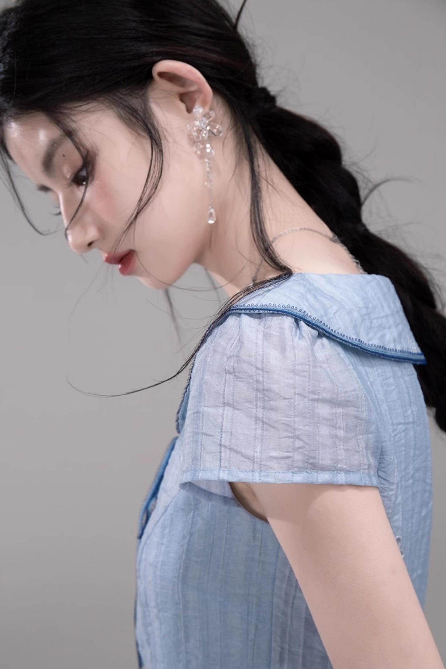 Misty Blue Halter Set