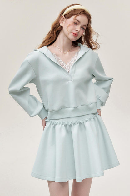 Hooded Lace Halter Set-Up