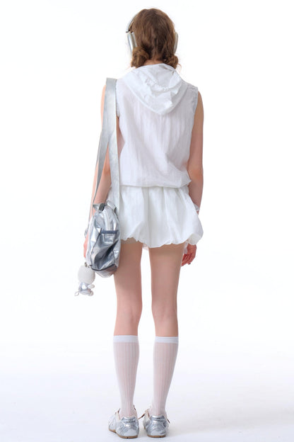 Rabbit Embroidery Hooded Cardigan