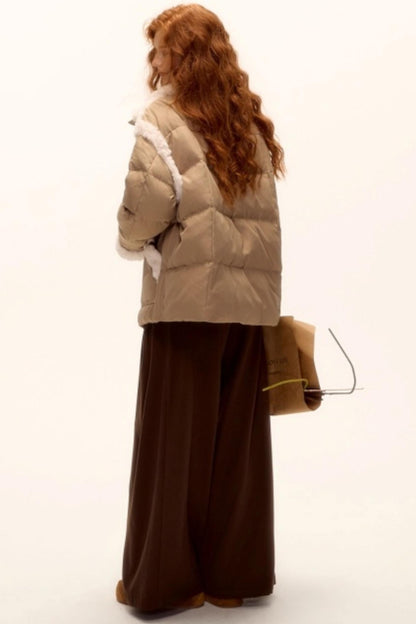 Pleated Retro Wide-Leg Pants