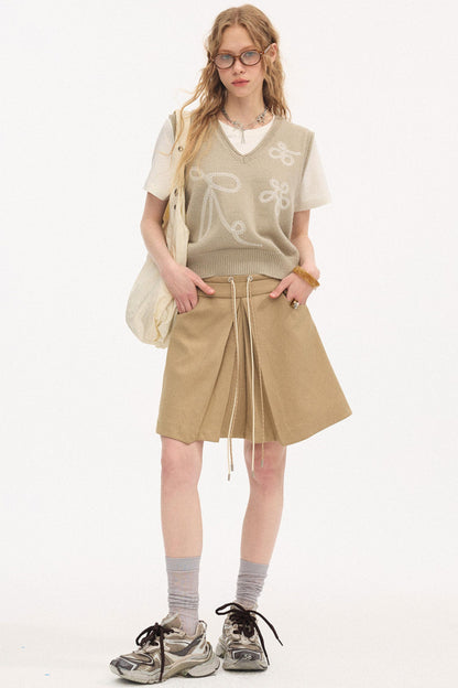 Dot Embroidery Knitted Vest