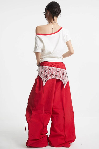 Lace Paratrooper Pants