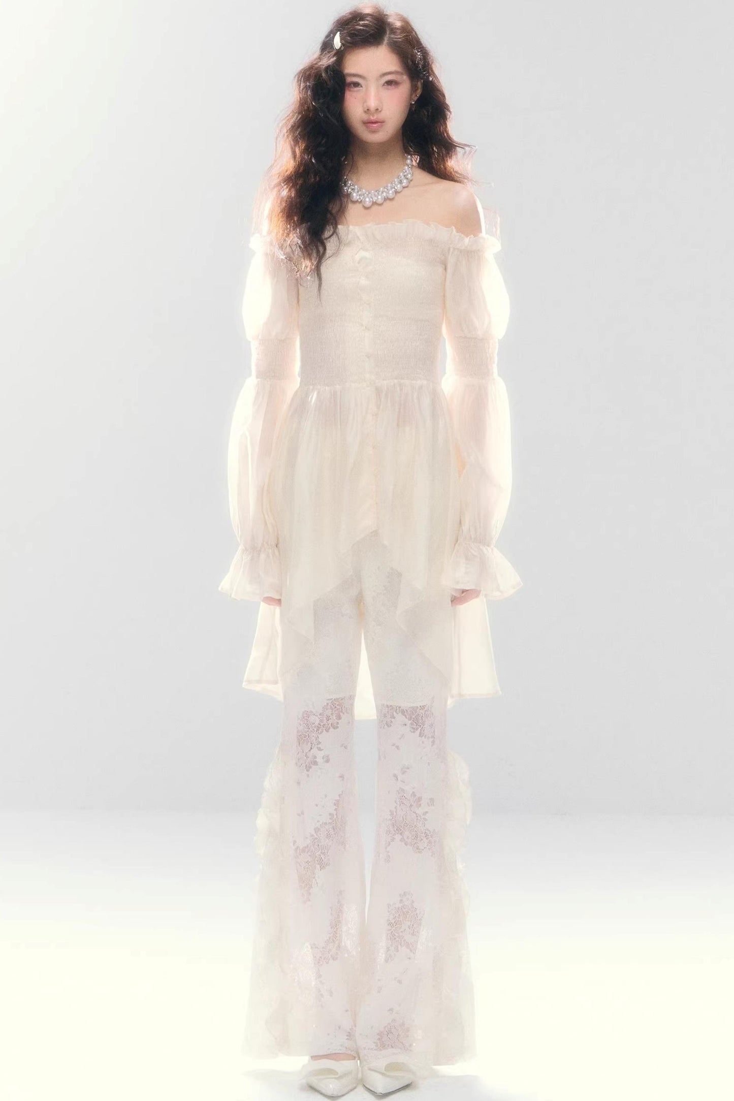 Misty French Ruched Dress