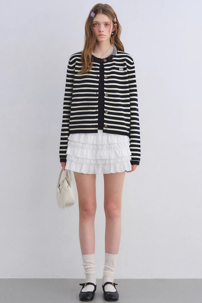 Wool Blend Retro Cardigan