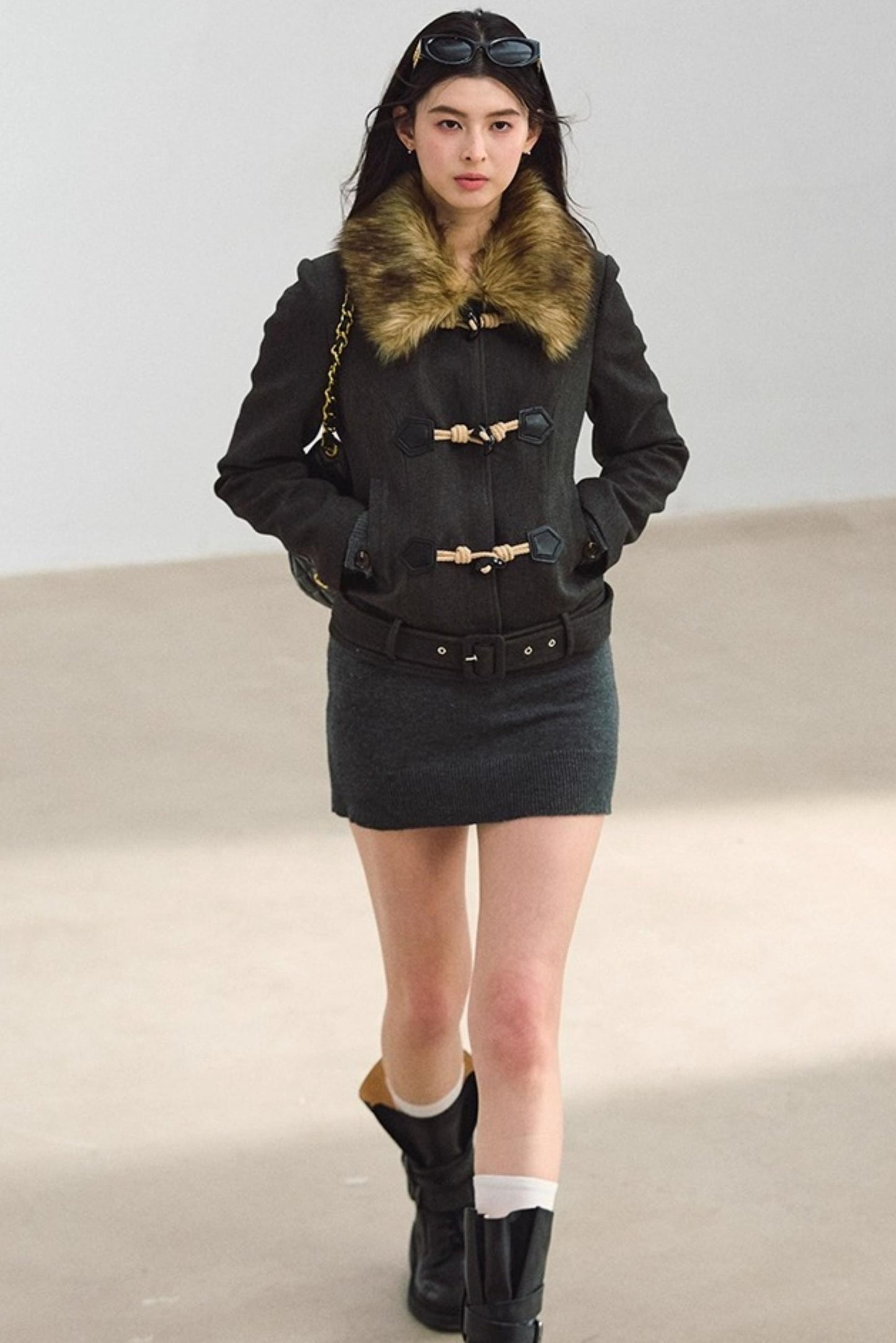 Gray Knitted Bodycon Dress