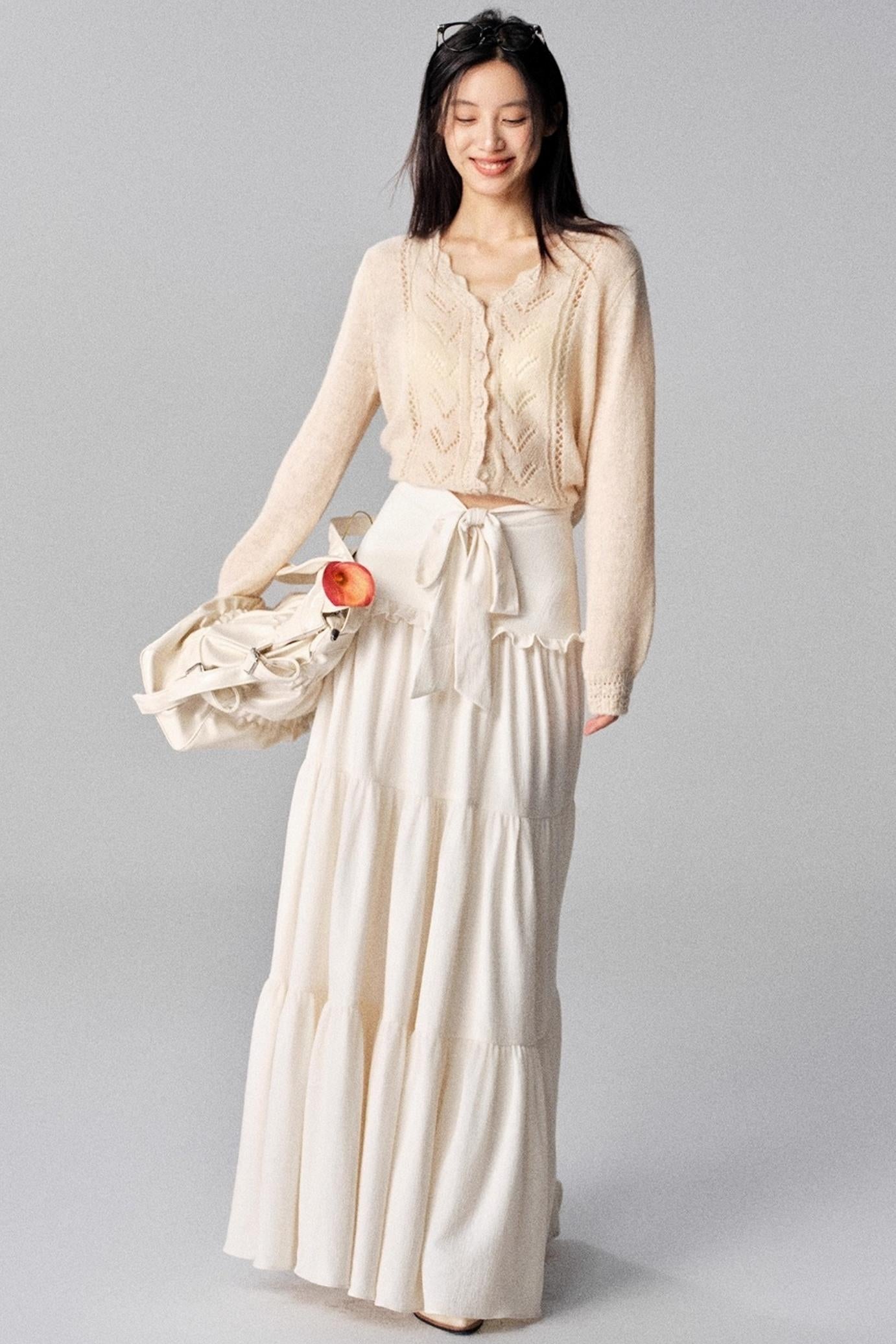 Mountains Melody White Skirt