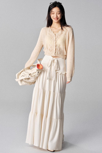 Mountains Melody White Skirt