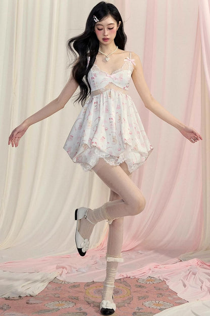 Floral Halter Dress Set