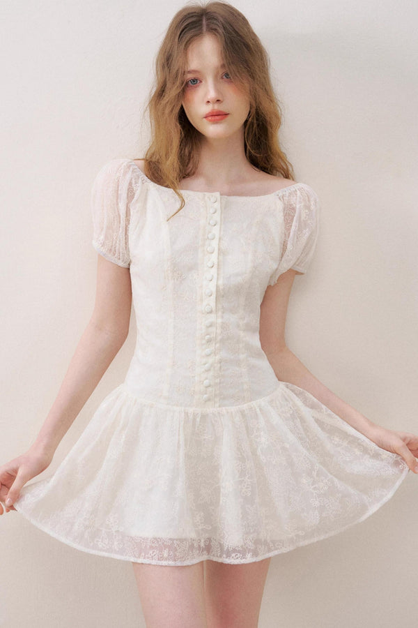 Puff Sleeve Floral Dress