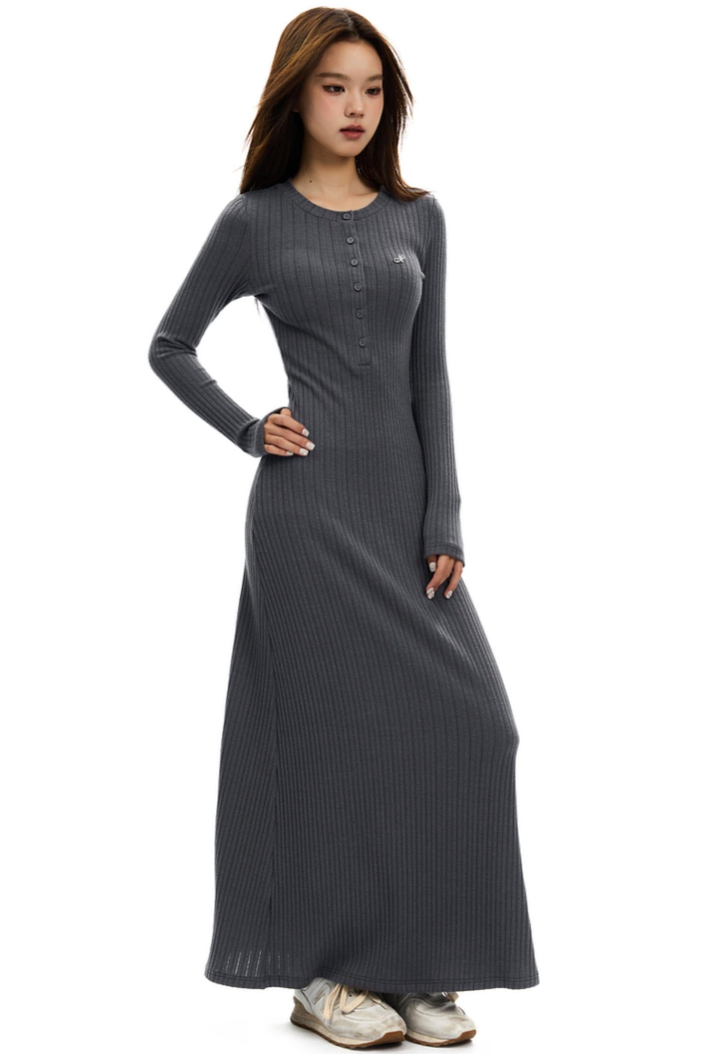 French Knit Fishtail Long Dress