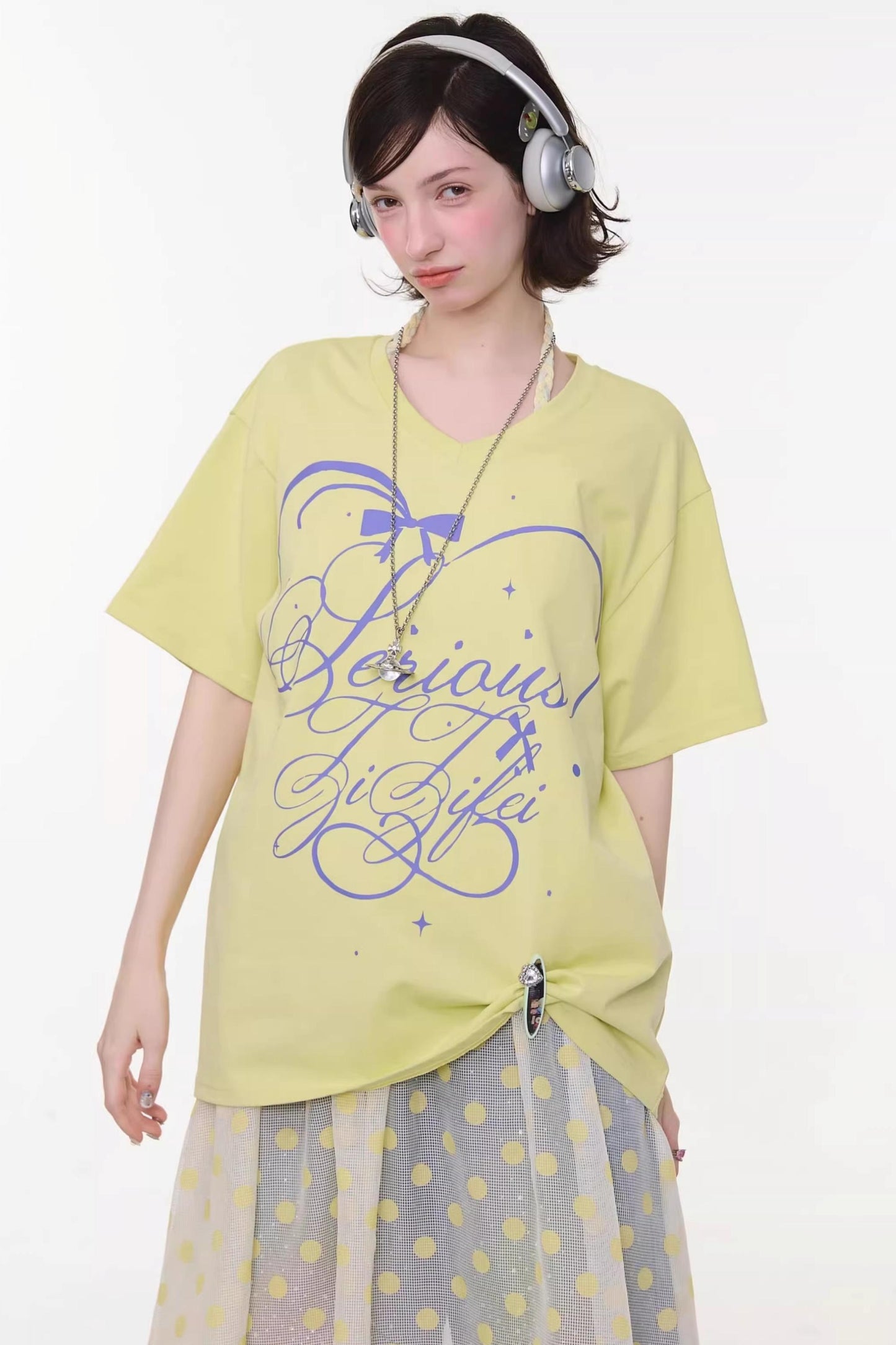 Star Falling V-Neck Top