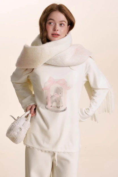 Hand-Painted Pony Print T-Shirt