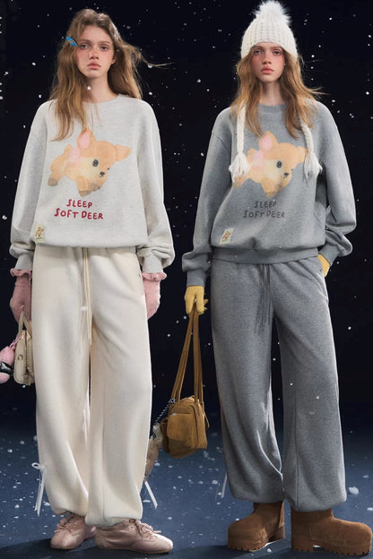 Deer Velvet Sweatshirt Sweater