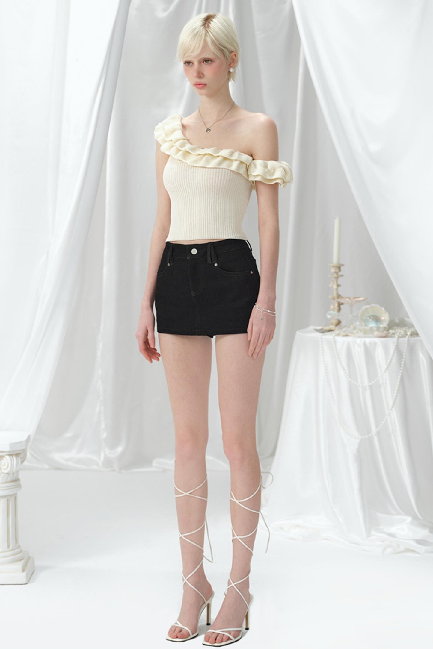 Summer A-line Denim Skirt