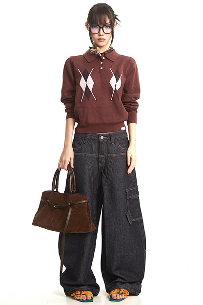 Vintage Brown Henry Knit Top