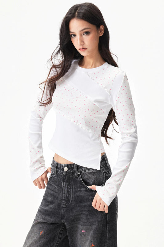 Star Print Knitted Top