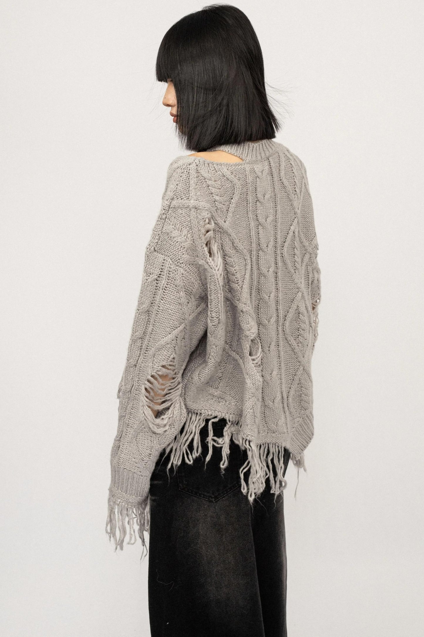 American Retro Irregular Knit Top