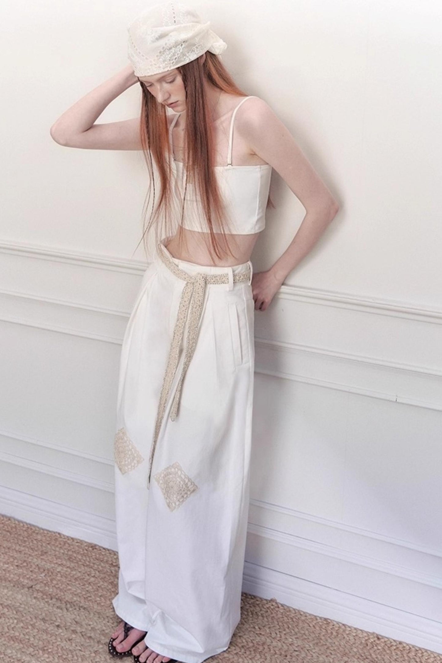 Handmade Crochet Wide-Leg Pants