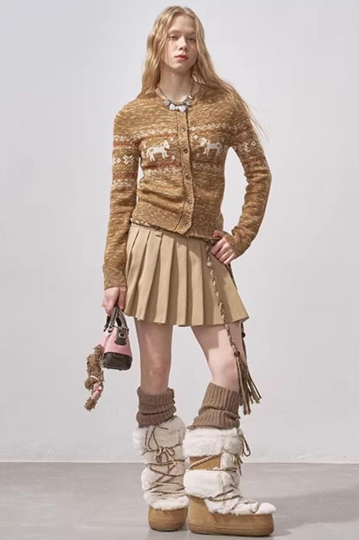 Fair Isle Floral Cardigan