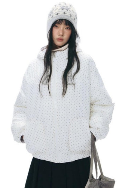 Reversible Polka Dot Hooded Jacket