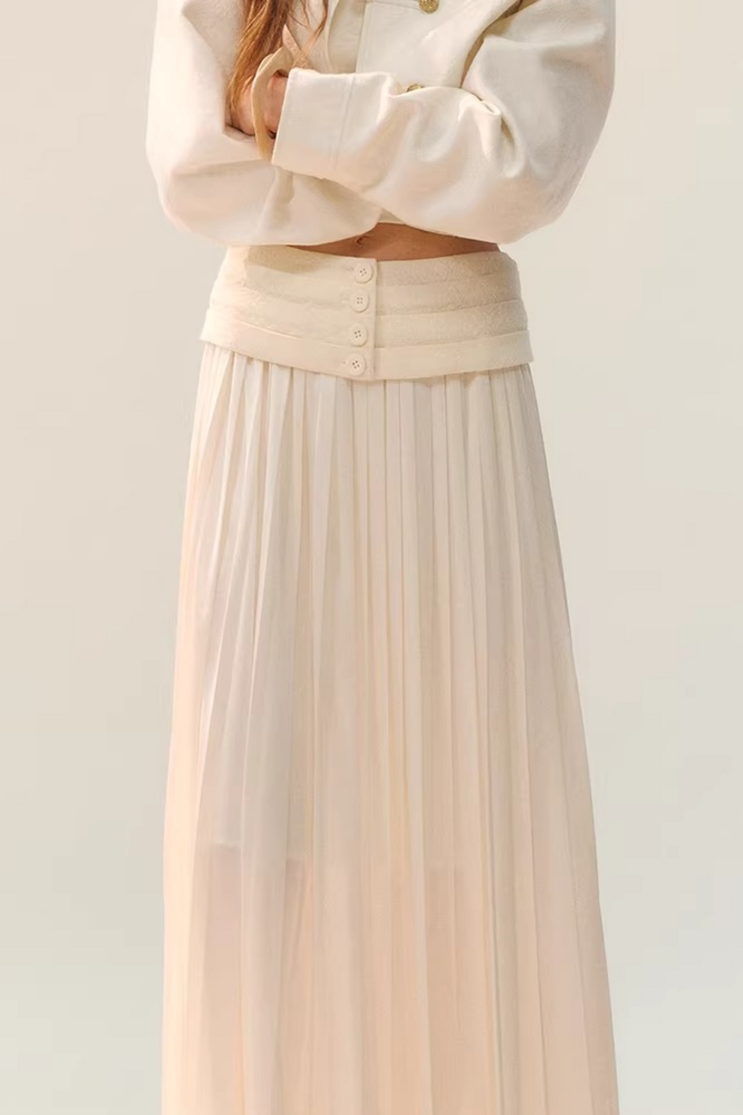 Jupe drapée bicolore