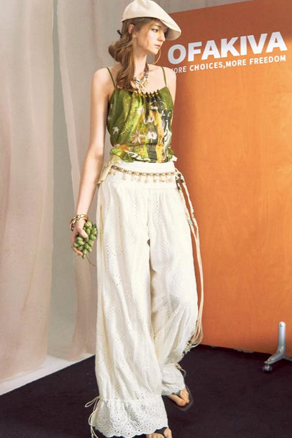 Hand-Painted Chiffon Camisole Top