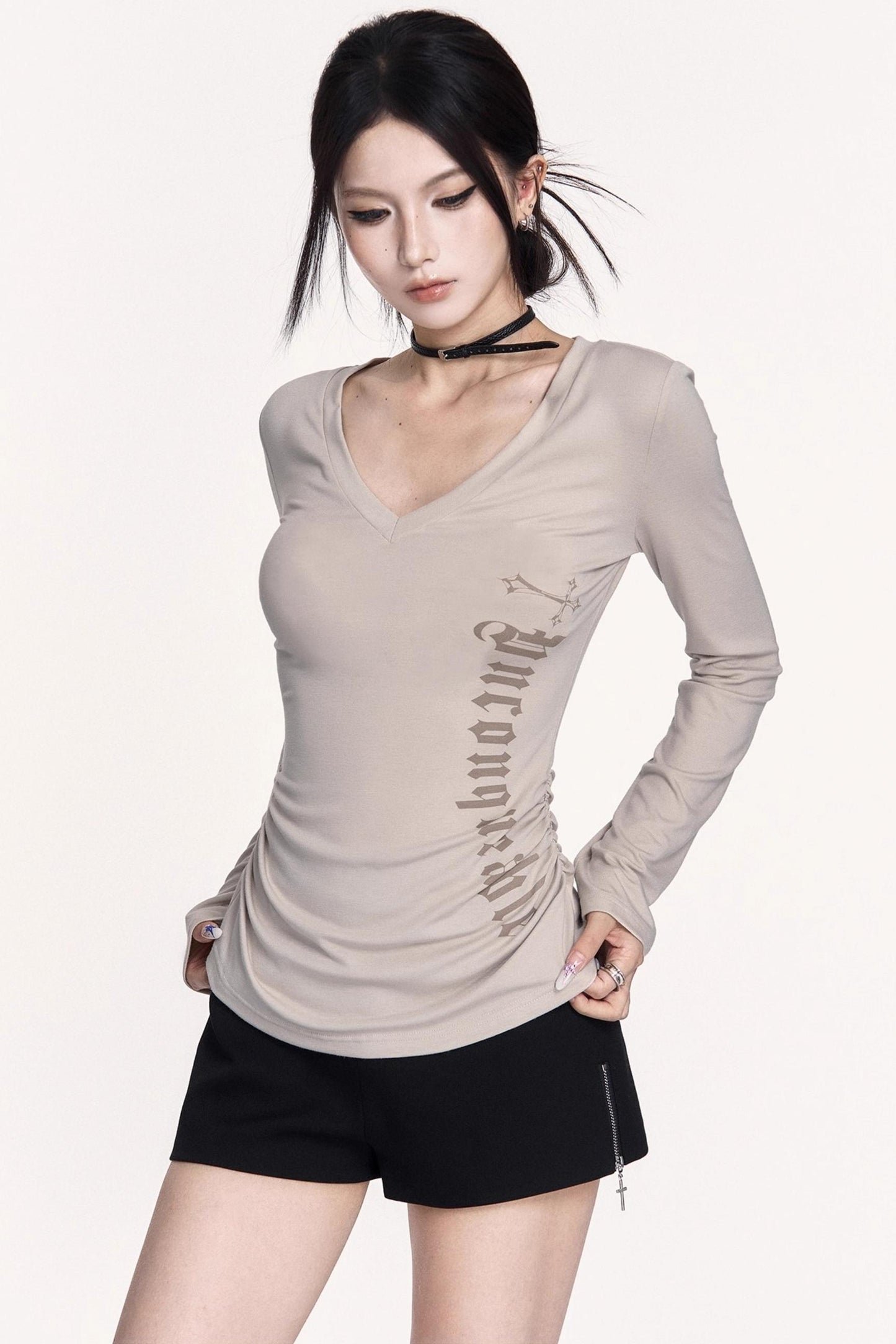 Versatile Cross Waist A-Line Shorts