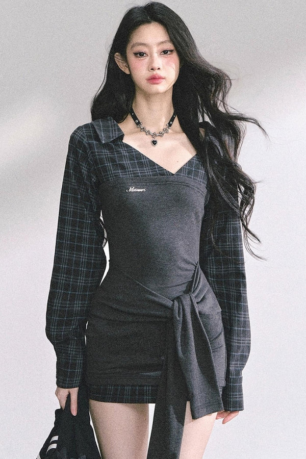 V-Neck Slimming Dress