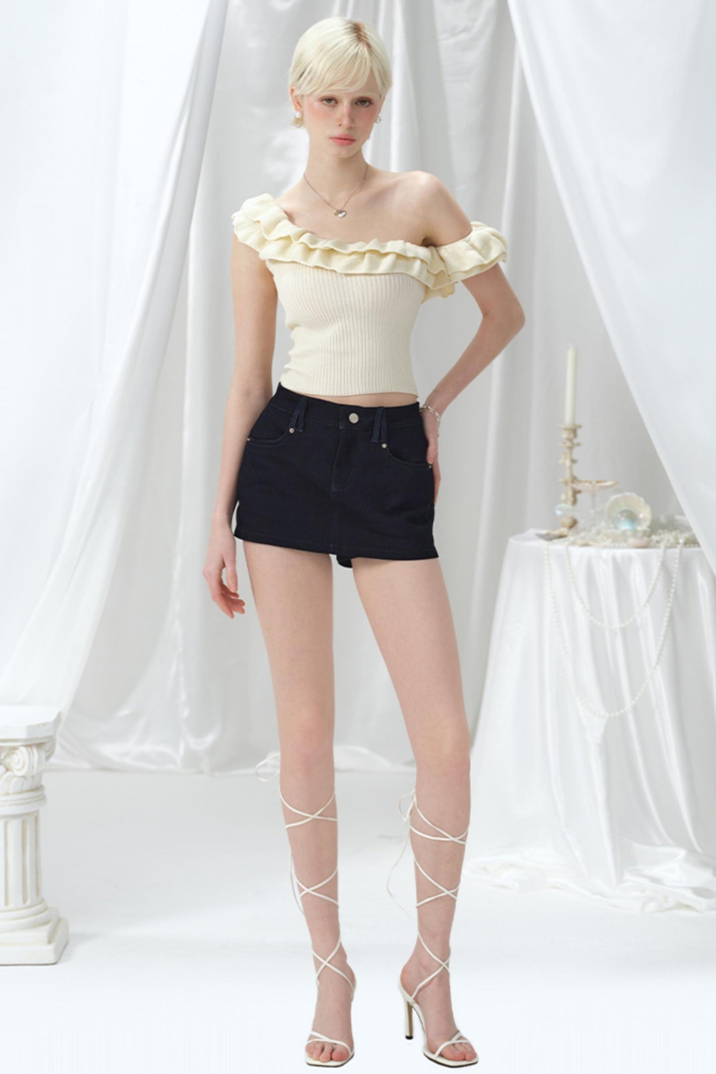 One-Shoulder Knit Top